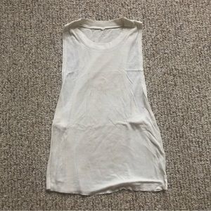 Long white tank top